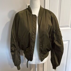 Olive Green Bomber Jacket